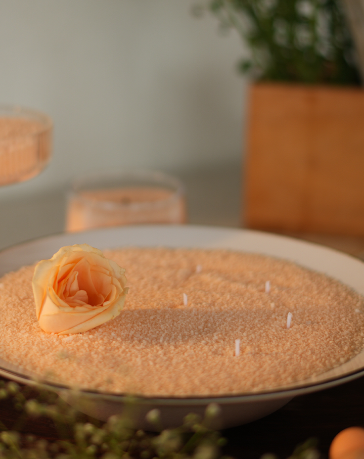 Apricot Glow Pearl Candle